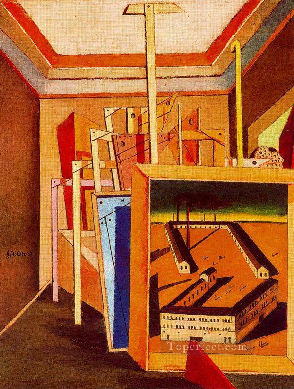 metaphysical interior of studio 1948 Giorgio de Chirico Metaphysical surrealism Oil Paintings
